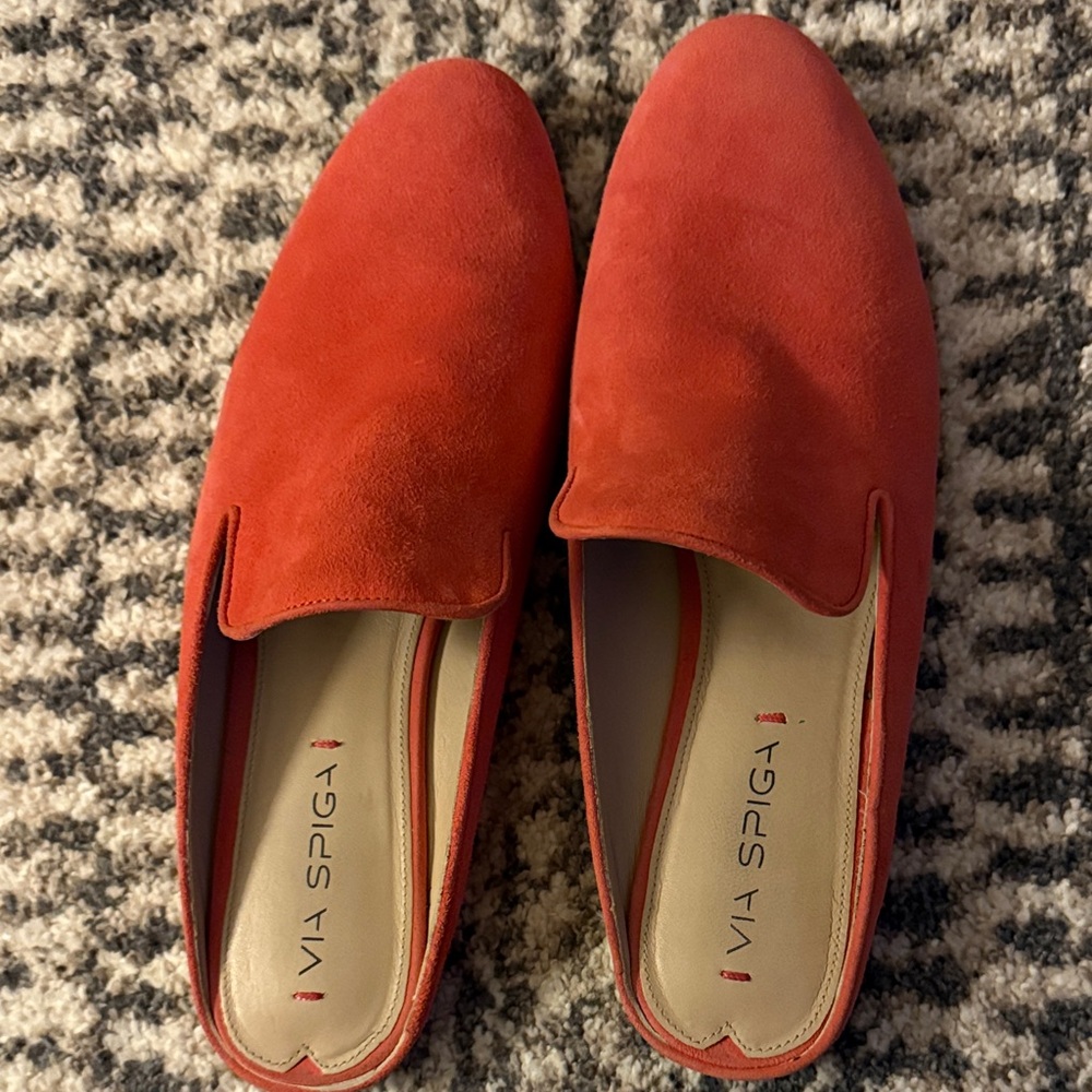 Via Spiga Suede Slip-Ons